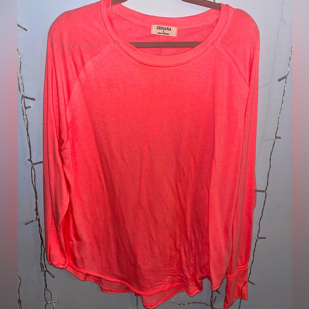 ZENANA LIGHT WEIGHT LONG SLEEVE TOP WITH THUMBHOLES EXTREMELY SOFT